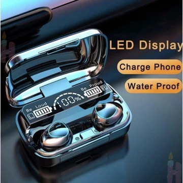 HEADSET BLUETOOTH M10 F9 Powerbank 3500mAh Earphone Headset Wireless Bluetooth Full Bass Stereo