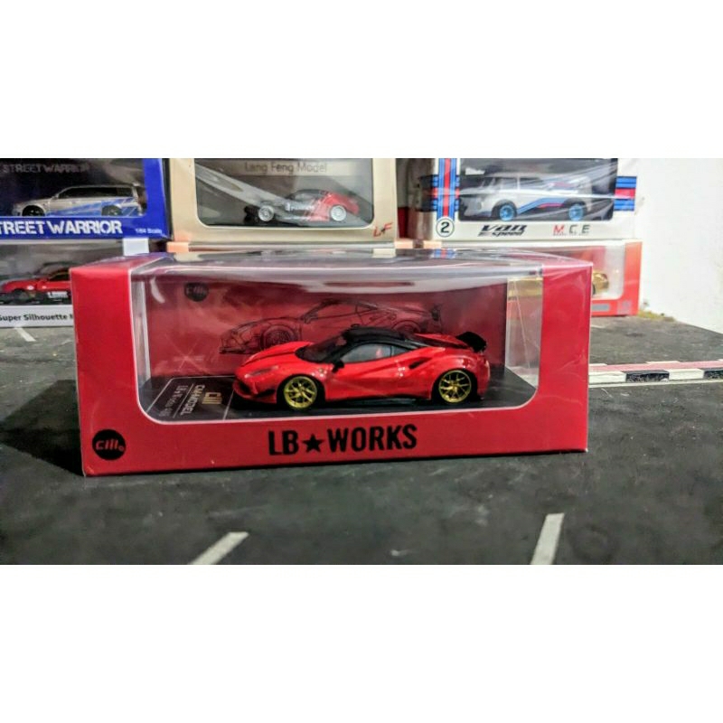 Jual Diecast CM Model LBWK Liberty Walk LB Works Ferrari 488 Red Segel ...