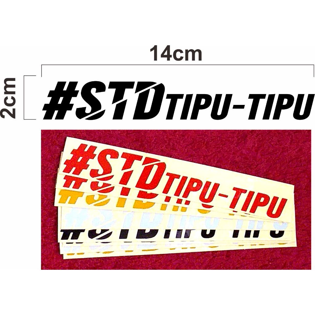 Jual Stiker cutting STD Tipu-Tipu, sticker viral STD Tipu-Tipu | Shopee ...