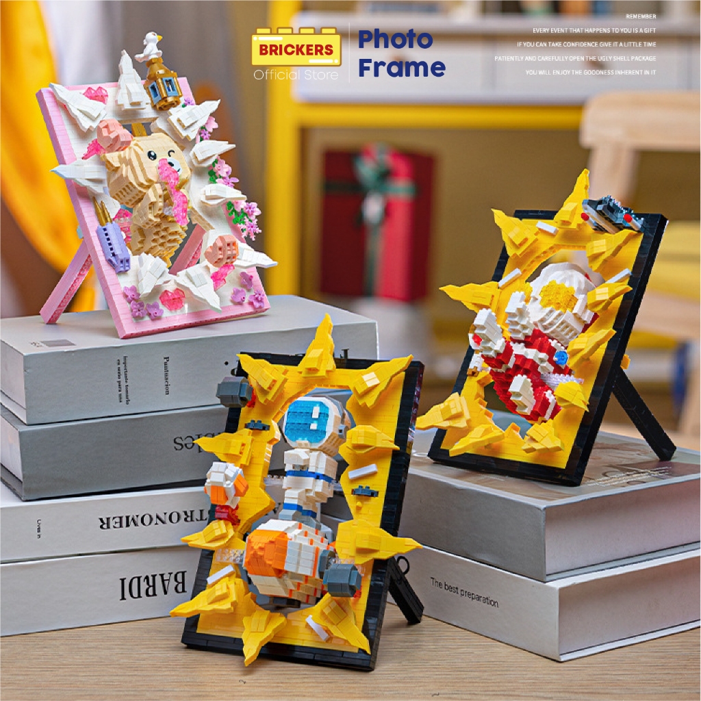 Jual BRICKERS – NANO BLOCK FRAME CUPID ULTRAMAN SPACEMAN BISA BERSINAR