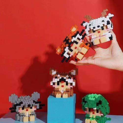 Jual BRICKERS - MAINAN BALOCK BLOCK SUSUN CHINESE ZODIAK 12 SHIO BLOK ...