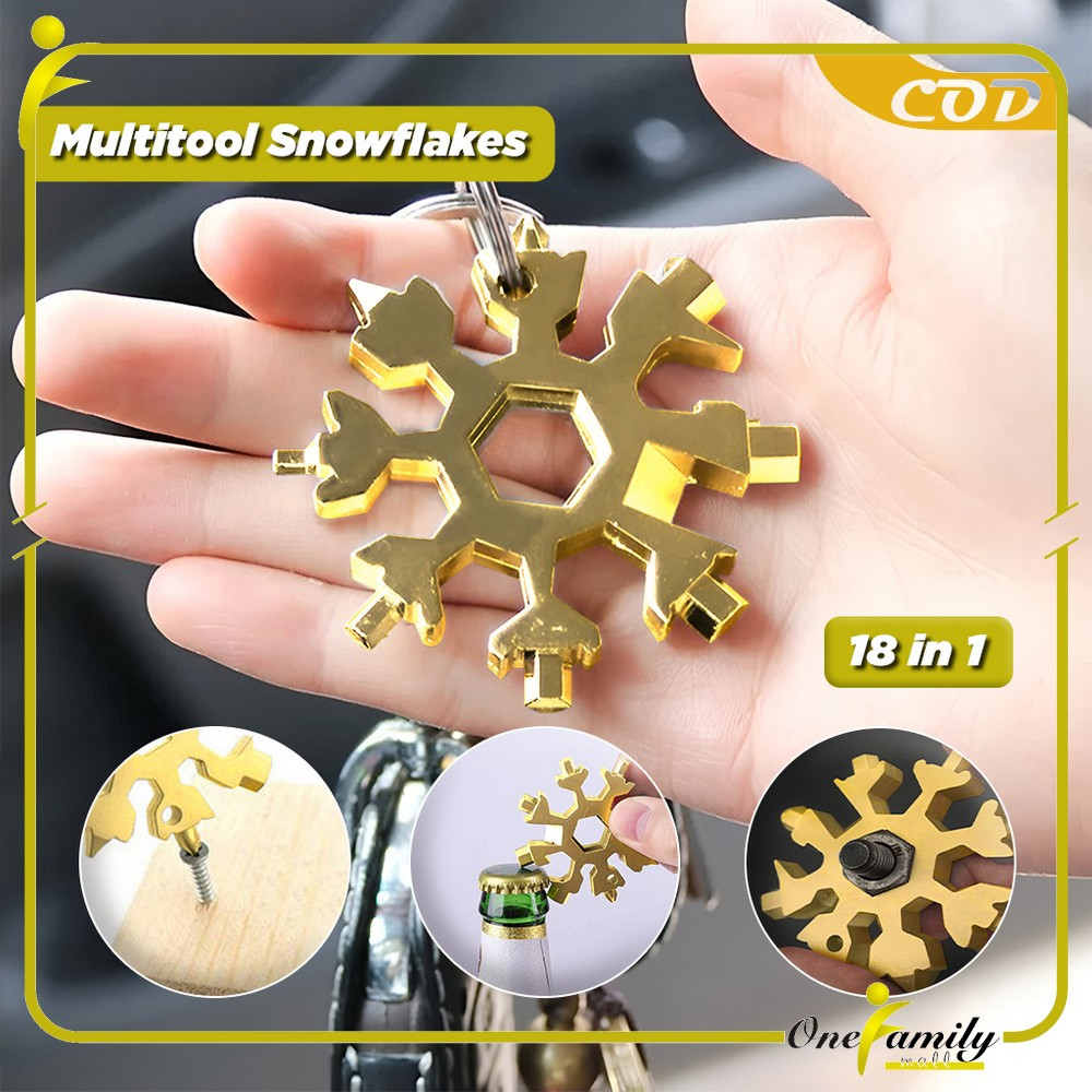 Jual ONE-C1013 Snowflakes Multi Tool 18IN1 Pocker Wrench Praktis ...