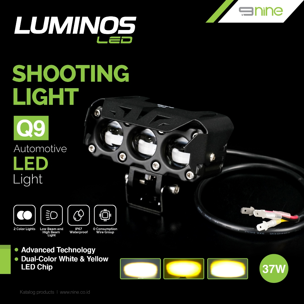Jual LAMPU LED MINI PROJIE SQL 3 MATA LUMINOS Q9 Hi LOW MOBIL MOTOR 2 ...