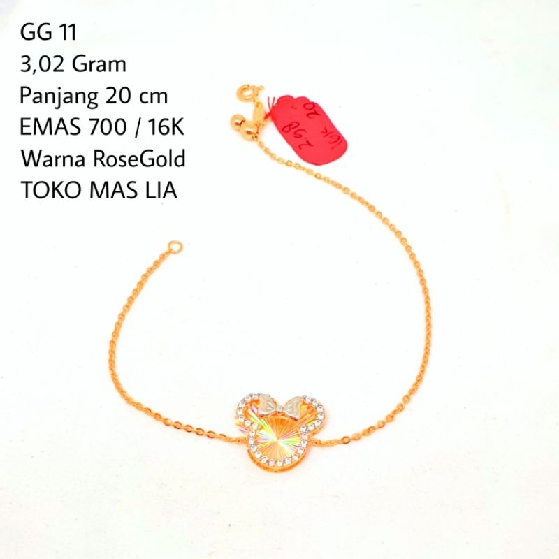 Jual Gelang Emas Asli Kadar 700 16k Toko Mas Lia Gold Bekasi