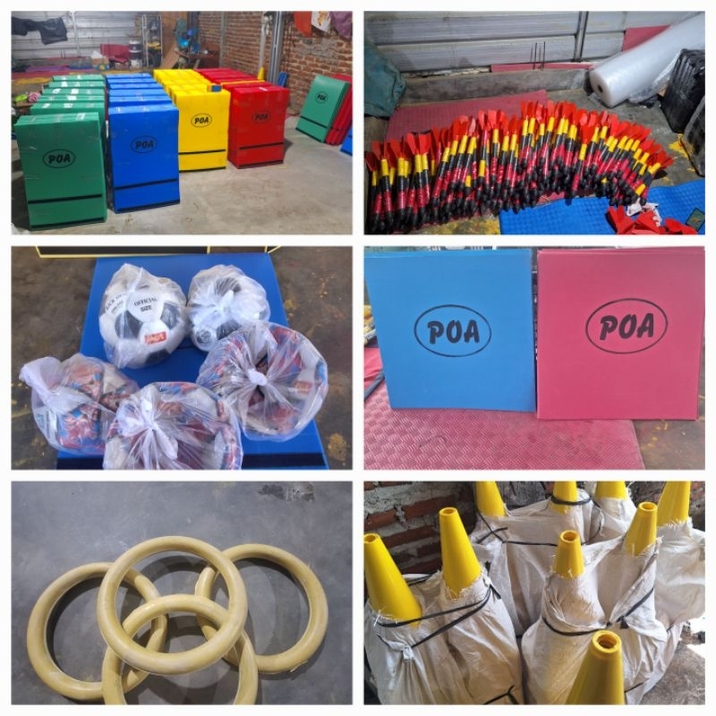 Jual Paket Olahraga Gawang Aman/Roket Turbo/Bola Poa/Petak Poa/Cones ...