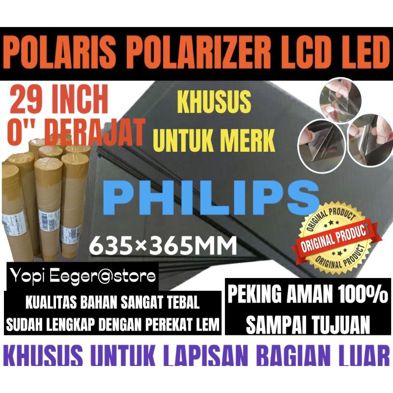 Jual Polaris Polarizer Lcd Led Phillips Inch Derajat Lapisan Plastik Film Khusus Untuk