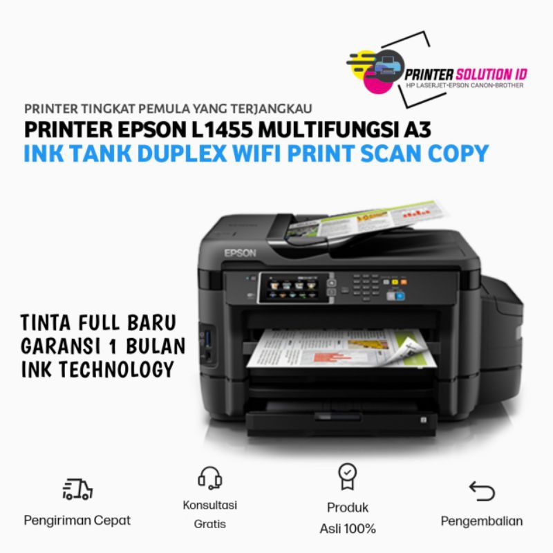 Jual Printer Epson L1455 A3 Wifi Duplex All in one multifungsi | Shopee ...