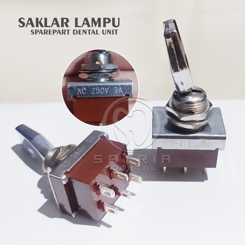 Jual Sparepart Dental Unit Saklar Lampu Dental / Sakelar Lampu AC 250 ...