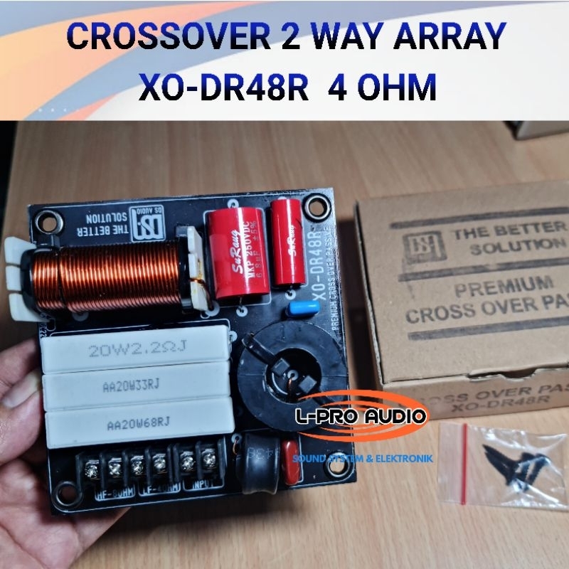 Jual Crossover pasif 2 way XO-DR48R 4ohm midle high cross mid high line ...