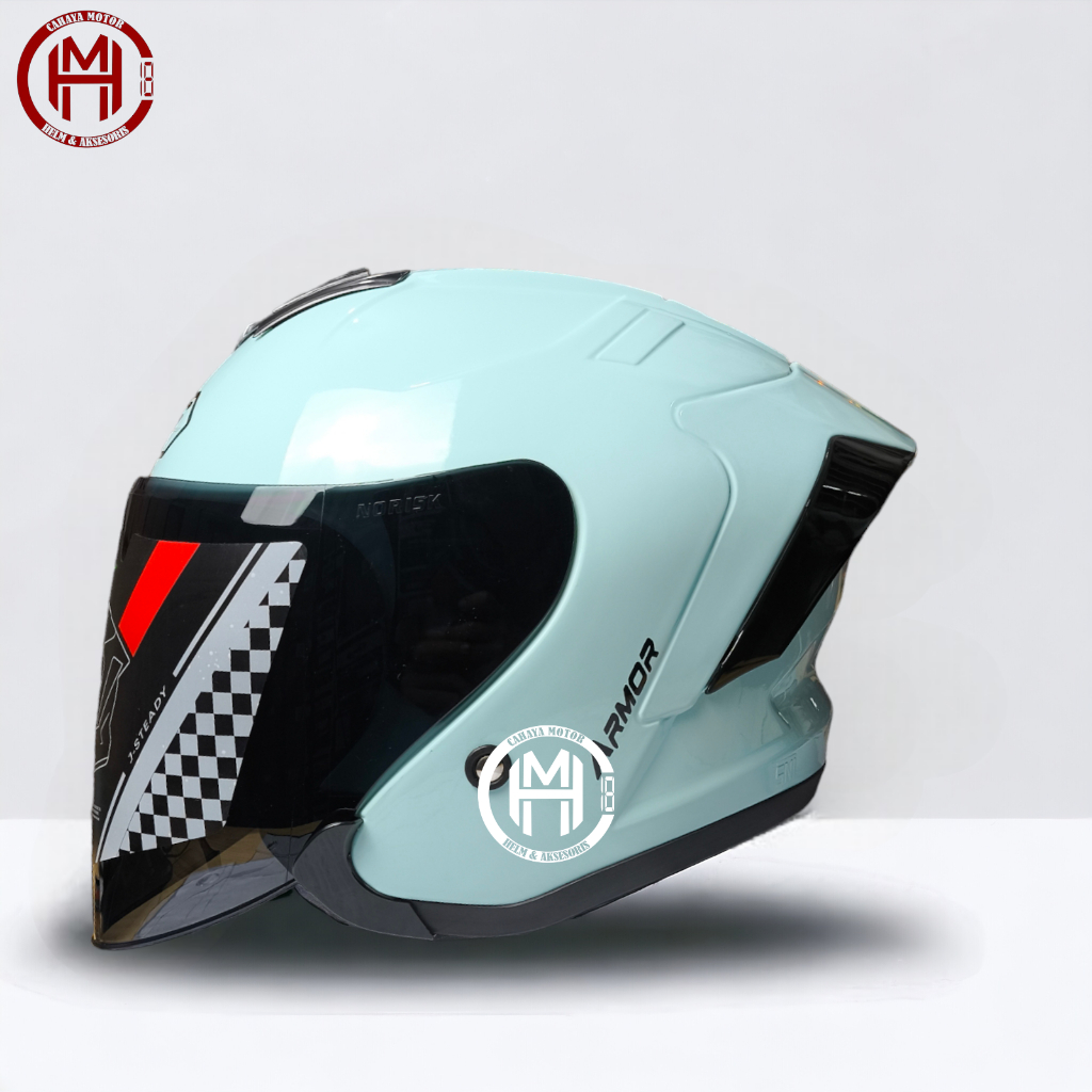 Jual Helm Js Armor Solid Easy Green Half Face Shopee Indonesia