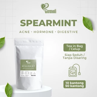 GLARANADI Teh Daun Spearmint 10 50 Tea Bag Spearmint Tea untuk Jerawat PCOS / Pure Spearmint Tea