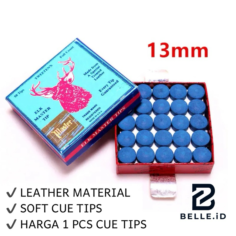 Elk Master 14mm Cue Tips Set 25 Billiard Pool Tips Elk Master 14mm
