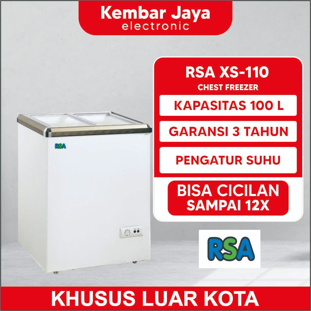 Jual CHEST FREEZER SLIDING RSA TYPE XS 110 GARANSI RESMI (KHUSUS LUAR ...