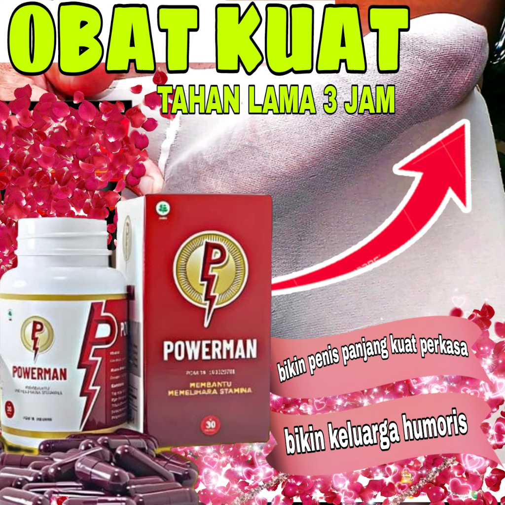 Jual Powerman Bpom Obat Kuat Pria Original100 Obat Tahan Lama Obat Kapsul Pria Dewasa Obat 