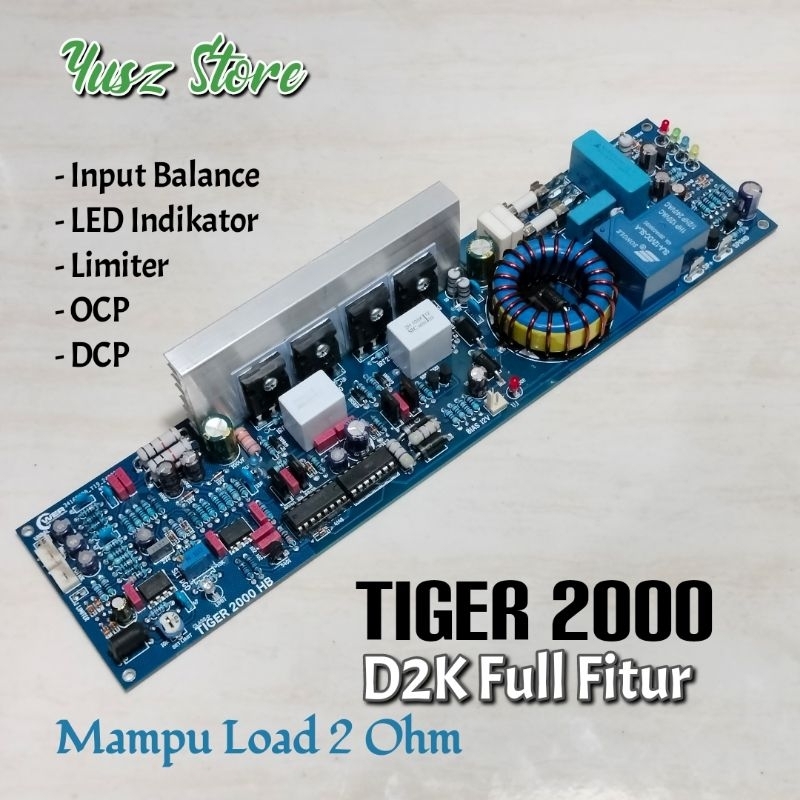 Jual Kit D2K Tiger 2000 Full fitur HB 2K Halfbridge Class D power