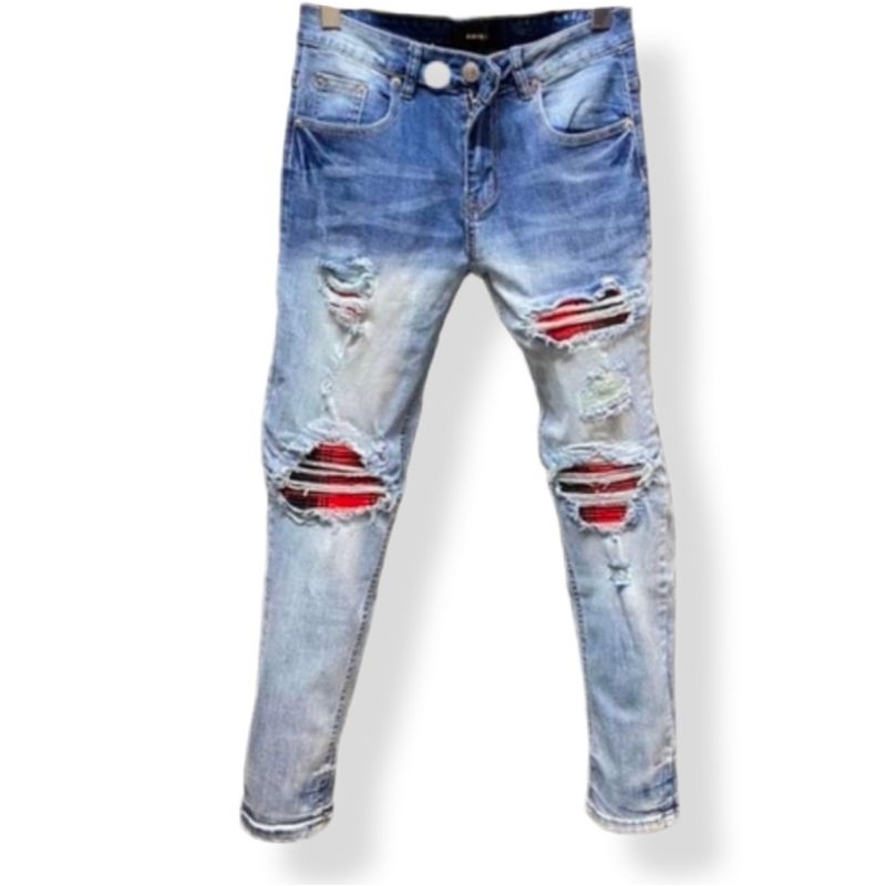 Jual rucclas jeans denim celana panjang jeans sobek distro motif ...