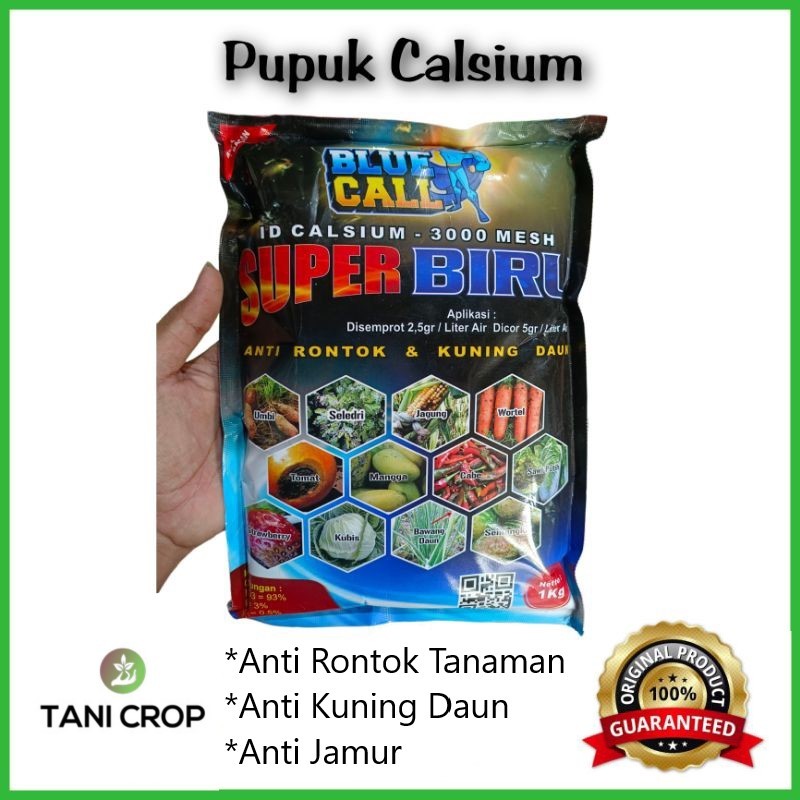 Jual Pupuk Kalsium Super Biru Kg Anti Rontok Dan Kuning Daun Tanaman Shopee Indonesia