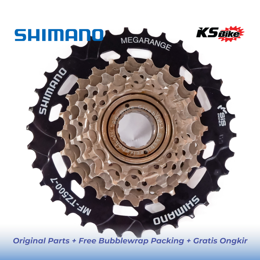 Jual Sprocket Gear Shimano Megarange 7 Speed 14-34T Freewheel OXO Drat ...