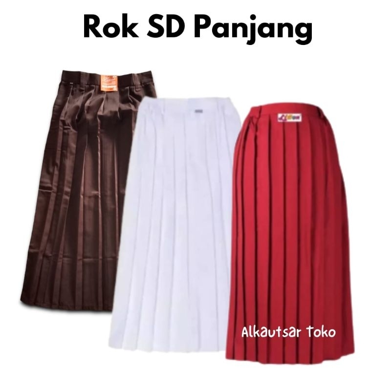 Jual Rok SD Rempel Panjang Merah Pramuka Putih | Shopee Indonesia