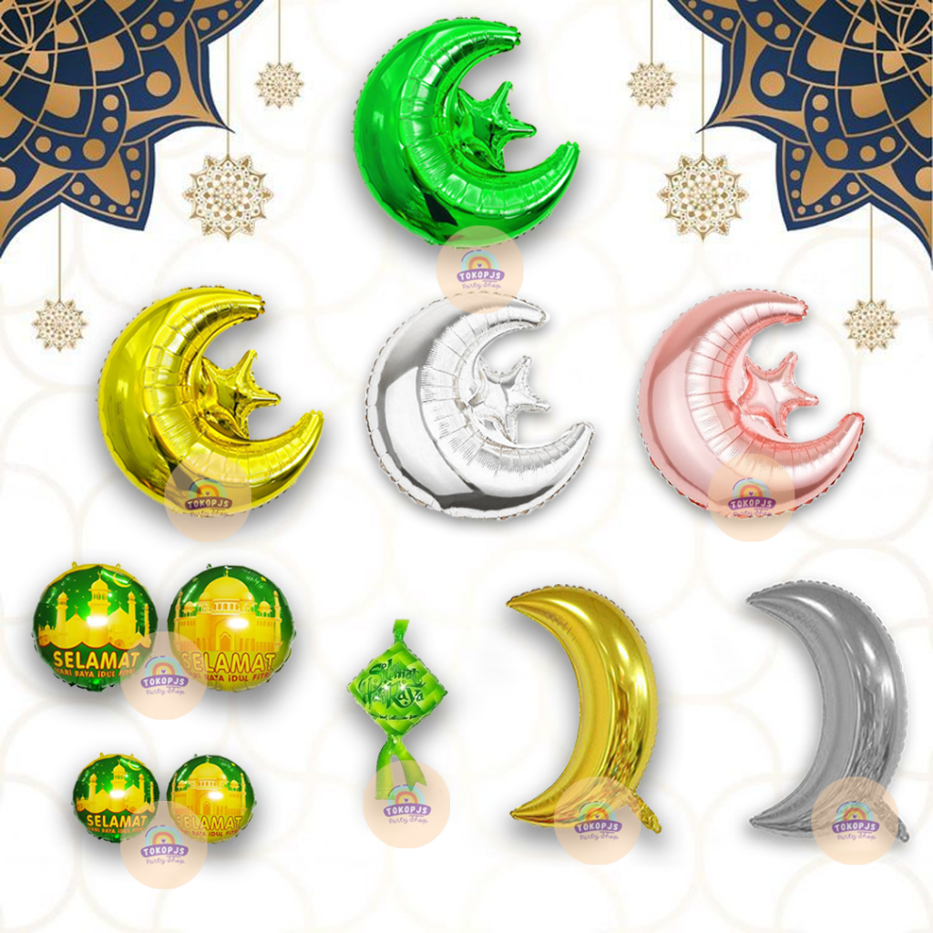 Balon Foil Ramadhan / Idul fitri / Eid Mubarak / Lebaran