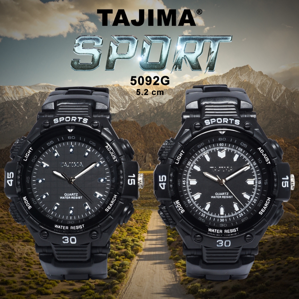 Jual Jam Tangan Pria Tajima Analog Sports 5092 Water Resist Original