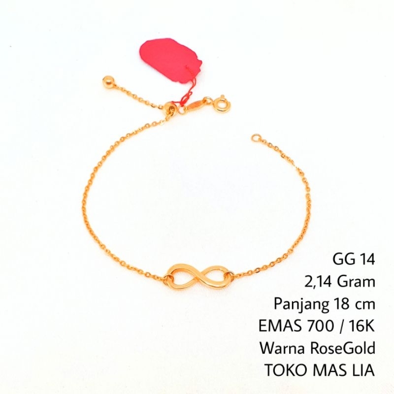 Jual Gelang Emas Asli Kadar 700 16k Toko Mas Lia Gold Bekasi