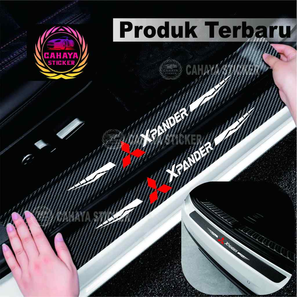 Jual Pcs Sticker Mobil Mitsubishi Xpender Sticker Sill Plate Carbon