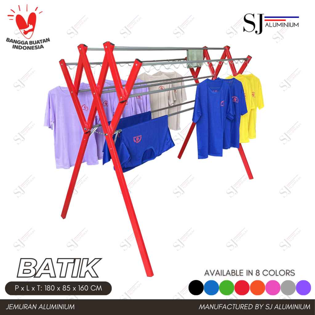 Jual Jemuran Aluminium & Rak Baju Handuk Pakaian Hanger Lipat Aluminium ...