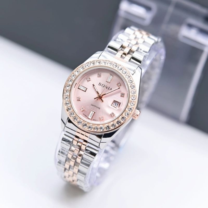 Jual Promo Jam Tangan Wanita Bonia Gerigi Permata Terbaru Mode Analog