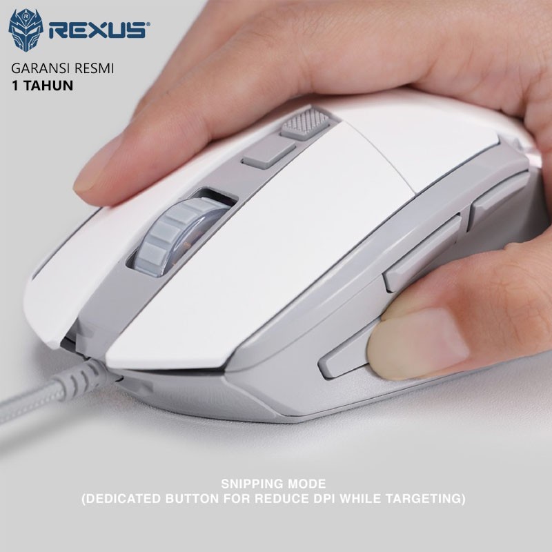 Jual Rexus Rifle X18 Mouse Gaming Macro Ergonomis 7200 DPI USB | Shopee ...