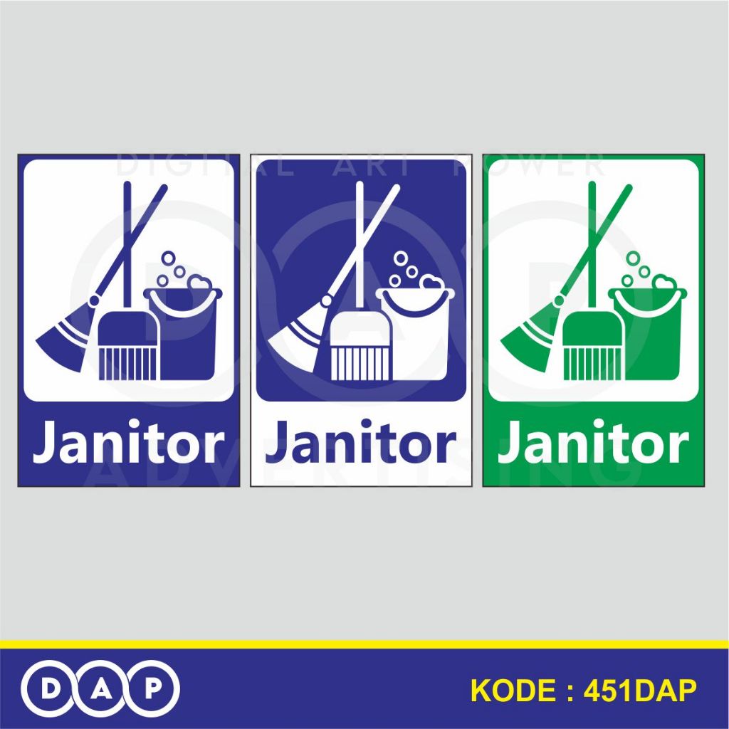 Jual 451 - STIKER JANITOR POTRAIT - 20X30 - VYNIL - TERBAIK | Shopee ...