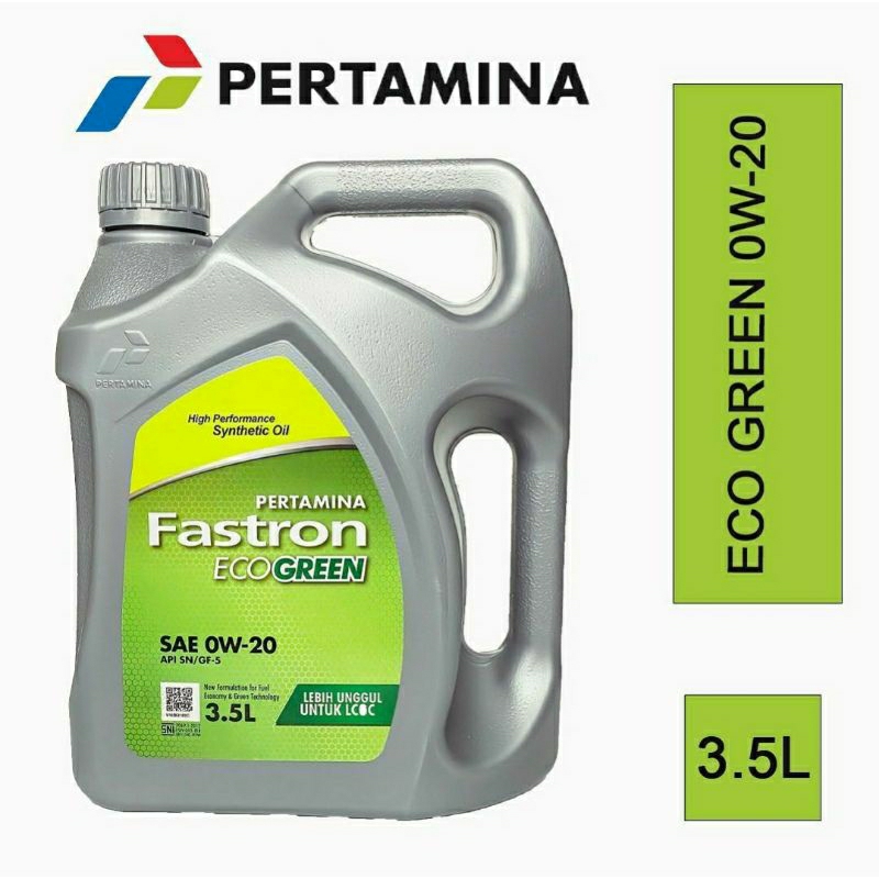 Jual Pertamina Fastron Eco Green 0W20 Oli mobil LCGC 3.5L Shopee