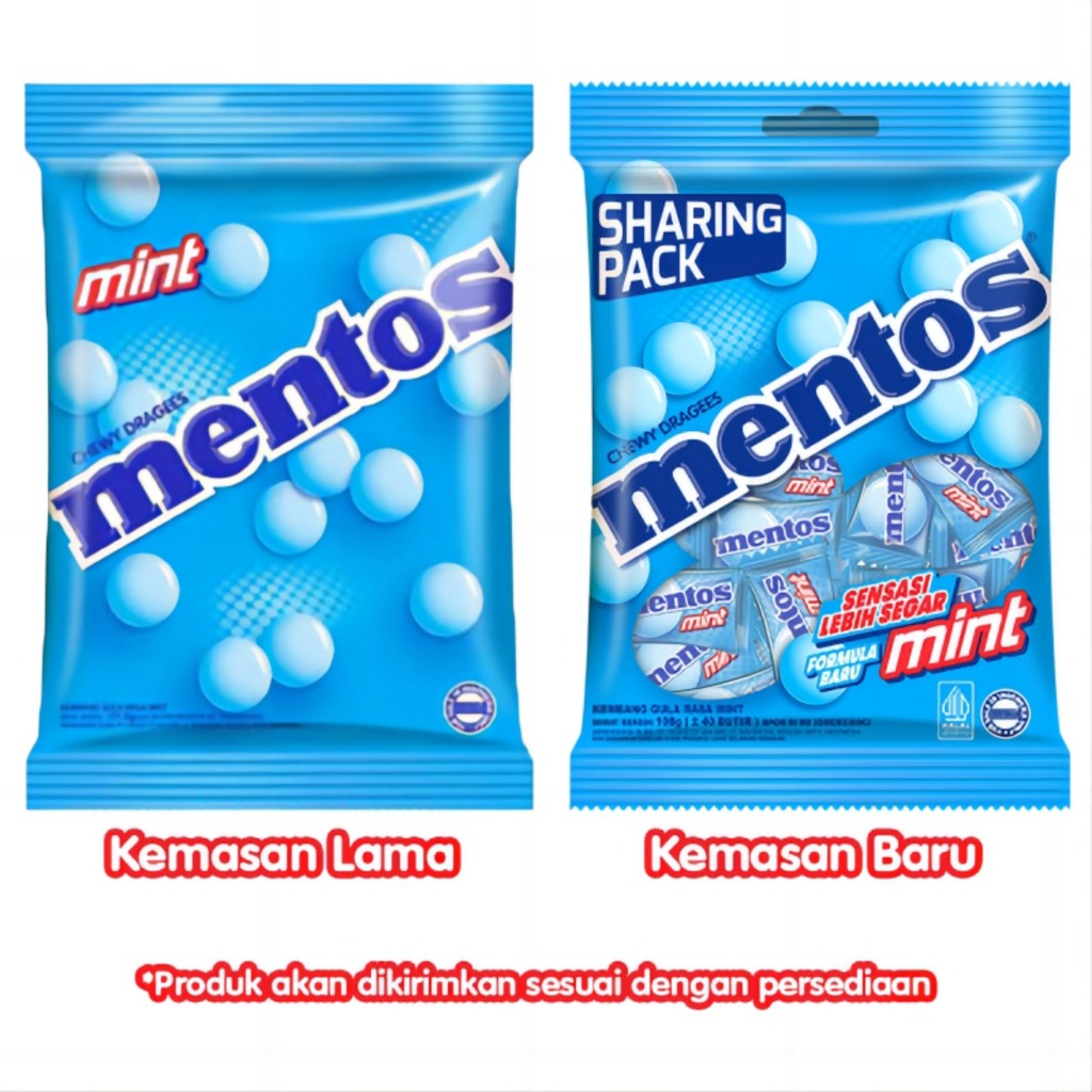 Jual Permen Mentos / Sharing Pack Candy / Permen Aroma Mint / 121.5gr ...