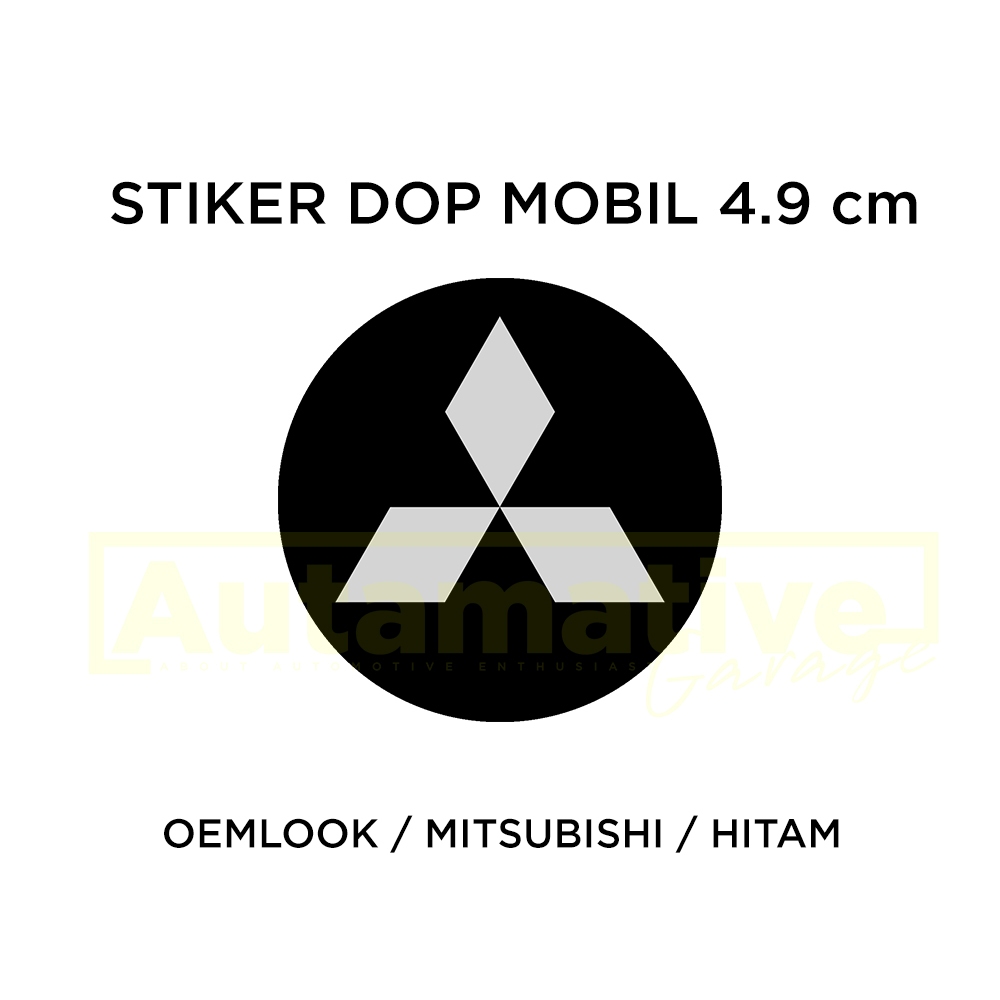 Jual Stiker Dop Mobil Mitsubishi Hitam/Silver Ukuran 4,9 cm Shopee
