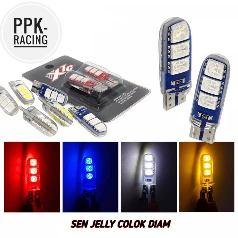 Jual PROMO {Minimal 10 Set /20 Pcs} Sen Jelly LED T10 Diam Non Flash ...