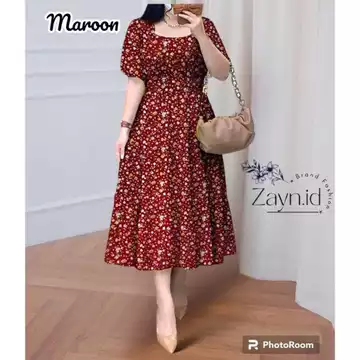 SMOKED Dress Mora Dress Wanita Pendek