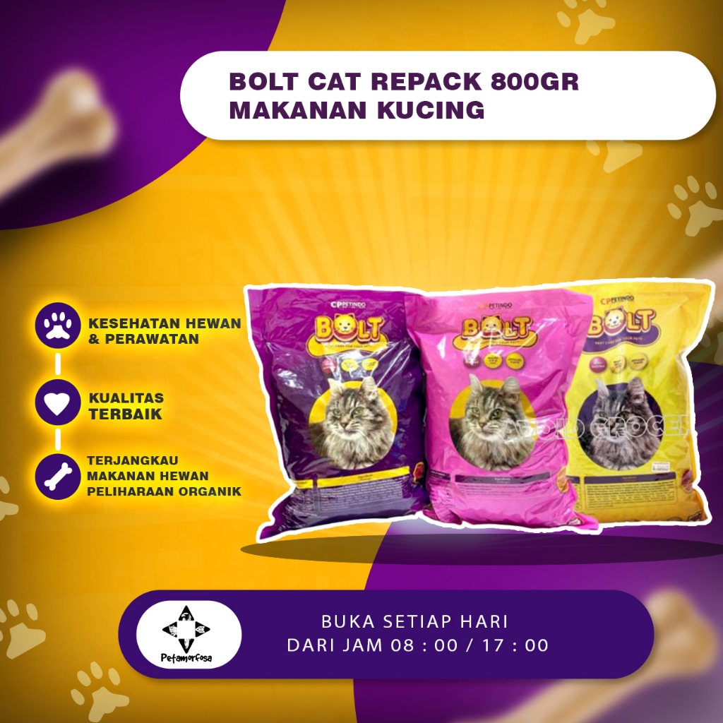 Jual Bolt Cat Repack 800gr Makanan Kucing Shopee Indonesia