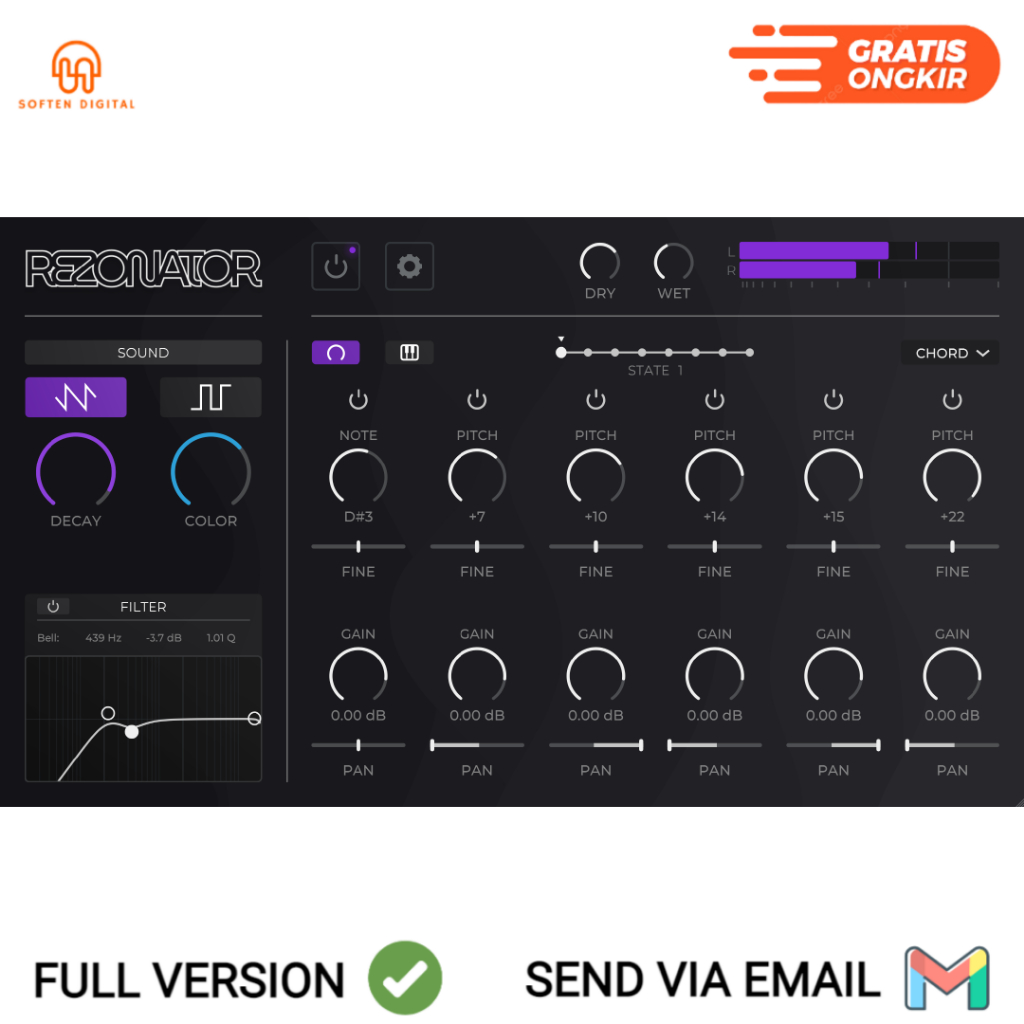 Jual Xynth Audio Rezonator VST PLUGIN Harmonic resonator, including