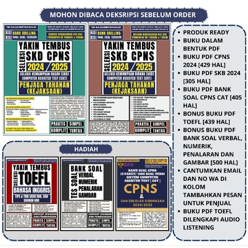 Jual BUKU YAKIN TEMBUS ASN CPNS SKD & SKB CAT PENJAGA TAHANAN KEJAKSAAN ...