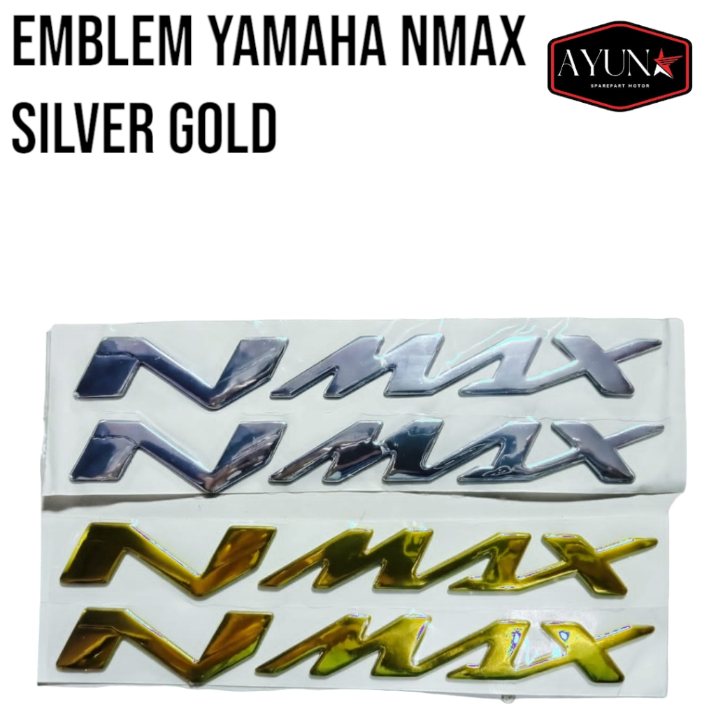 Jual Emblem yamaha nmax old satu set silver dan gold emblem logo yamaha ...