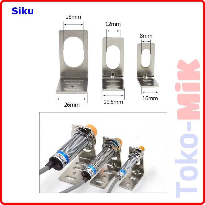Jual Bracket Dudukan Holder Sensor Inductive Proximity M8 M12 M18 M30 ...