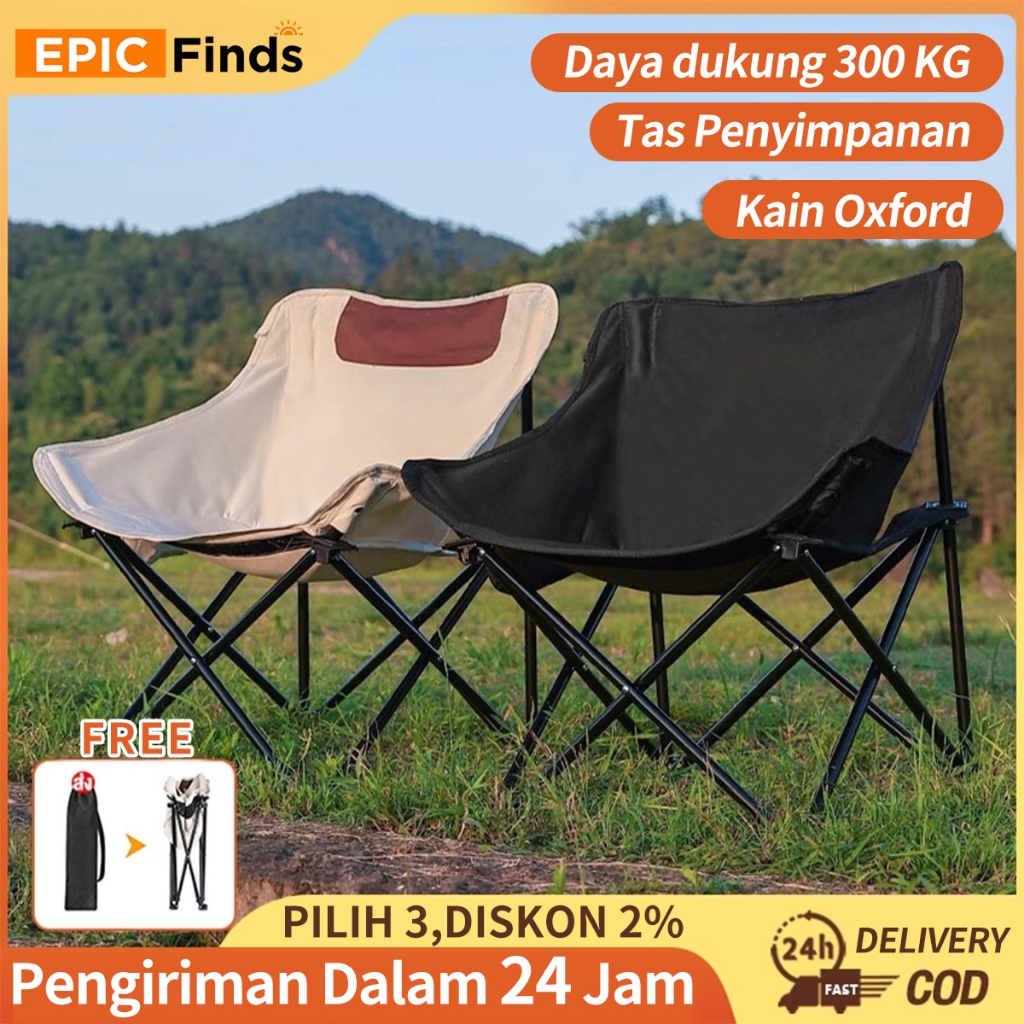 Jual Epic Finds Kursi Lipat Outdoor Kain Oxford Kursi Camping Bulat