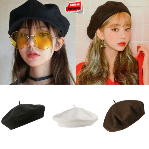 Jual BERKAT- TOPI BARET KOREA / BARET CAP KOREAN STYLE / TOPI PELUKIS ...