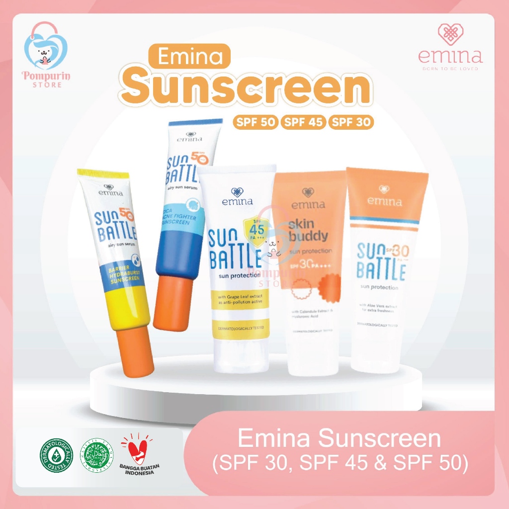 Jual Emina Sun Battle SPF30 60mL (Sun Protection) / Sun Battle SPF 45