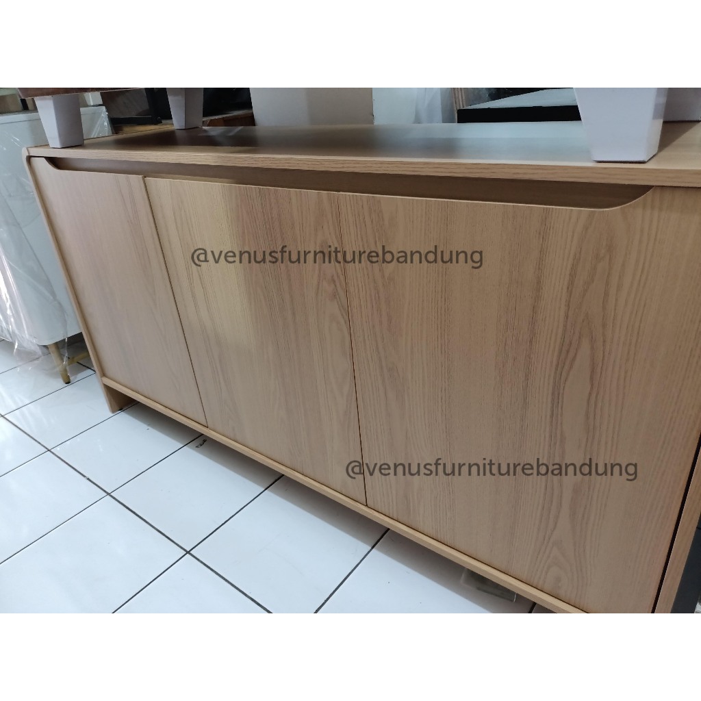 Jual Meja Samping rak tv sideboard bufet minimalis warna kayu 140cm rph ...