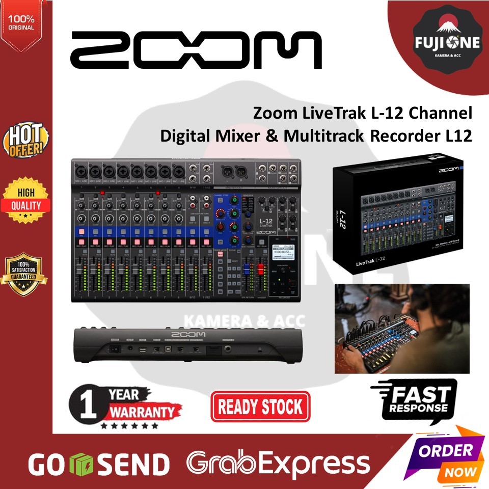 Jual Zoom LiveTrak L12 Channel Digital Mixer & Multitrack Recorder L12