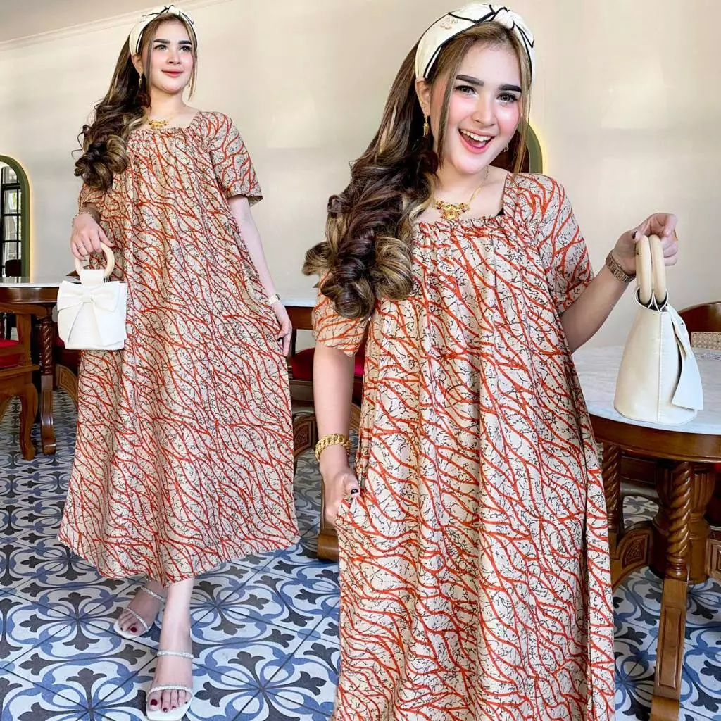 Gambar 3 Daster Jumbo Fuji Rayon Adem Lengan Pendek Daster Kekinian Jumbo Nyaman Seharian