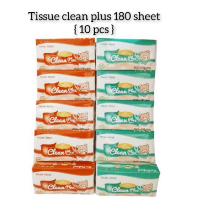 Jual Tissue Clean Plus 180sheet 2ply (10pcs) | Shopee Indonesia