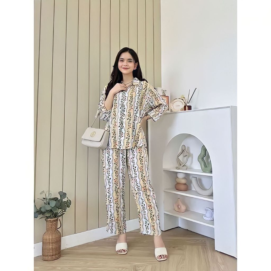 Jual BAJU ONE SET DAILY OOTD PAJAMAS PIYAMA PAKAIAN TIDUR CELANA ...