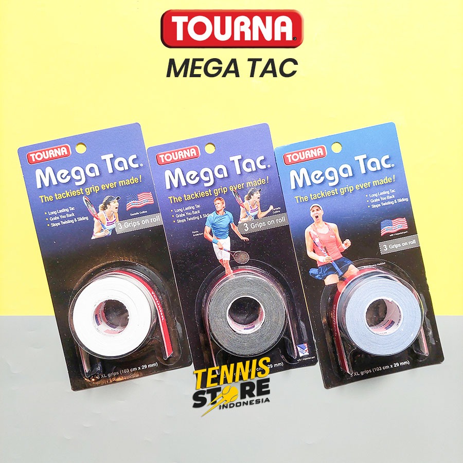 Tourna Tac 3 - Overgrip Originale In Blister Da 10, Blu Chiaro, Antiscivolo E Super Assorbente, Scelto Dai Pro ATP